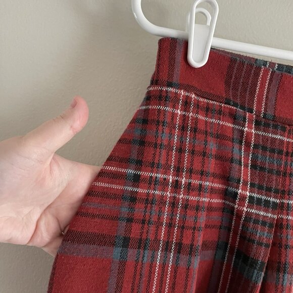 Hollister Women S Plaid Y2K 90s Grunge Gothic Punk Ultra High-Rise Pleated Skort - Picture 5 of 9